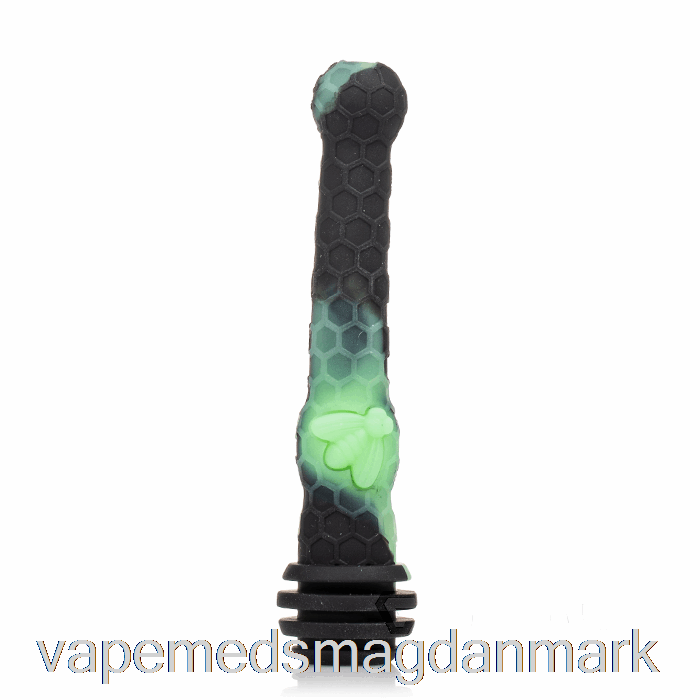 Engangs Vape Danmark Stratus Honning Dipper Silikone Dup Strå Sort / Uv Slime (sort / Uv Grøn)